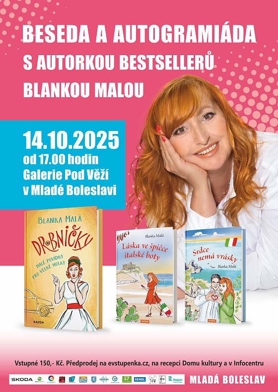 Beseda a autogramiáda s autorkou bestsellerů Blankou Malou